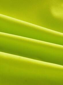 Maija 1 Piece Women Neon Green Solid Color Cutout Waist Sexy Spaghetti Strap Swimsuit