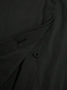 SHEIN Unity Blusa larga con cruce de cordones para mujer tallas grandes