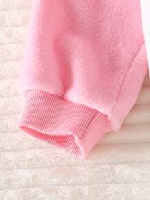 1 pieza Mono lindo rosa para bebés niñas, otoño e invierno - Blanco - Ver 7