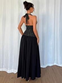 Islaluna Tie Strap Bodycon Dress For Women, Elegant