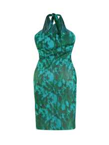 Swim Oasis Bata kimono holgada de talla grande con estampado floral aleatorio, versátil para cubrir en la playa en vacaciones de verano