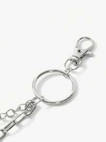 SHEIN ICON Silver Tone Star Shaped Pants Chain For Daily Wear - Silver - View 3