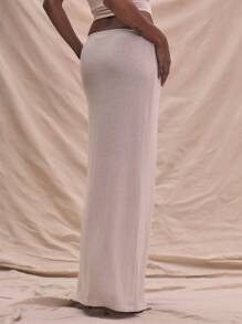 MUSERA Váy maxi xẻ tà với chi tiết cúc cài, kiểu dáng thanh lịch cho mùa hè, kỳ nghỉ, lễ Phục sinh. - Kem - Xem 4