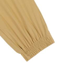 Manfinity Homme Manfinity Mode 男士多口袋工装裤，品牌时尚百搭休闲裤，工装裤 - 卡其色 - 查看 8