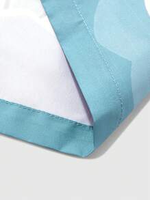 PAVTROS Camisa casual de manga corta con botones delanteros y estampado para hombre Manfinity EMRG, diseño minimalista para uso diario, camisa gráfica de vestir con botones - Multicolor - Ver 6
