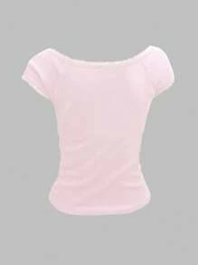 INAWLY 女士纯色修身休闲 T 恤，简约时尚，适合日常穿着