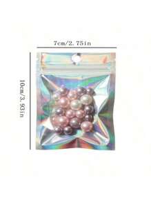 50/100 Túi Mylar Holographic - Bao bì giấy bạc chống mùi có khóa kéo có thể đóng lại để đựng đồ trang sức/kẹo/ốc vít - Túi nhựa tự dán Rainbow Laser - Nhiều màu - Xem 7
