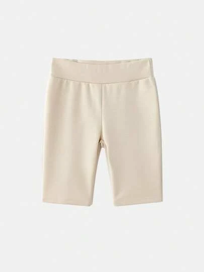 SHEIN Women's Solid Color Elastic Waist Casual Leggings ,Biker Shorts