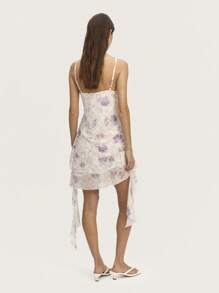 Nöista Pastel Floral Short Dress With Ruffle Details And Adjustable Straps. Romantic And Feminine, Perfect For Summer, Easter Vacations, And Graduations. - Multicolor - View 2