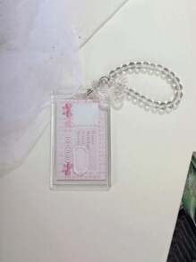 1 chiếc Giá đỡ ảnh thiết kế hình bướm pha lê có tay áo bảo vệ đựng thẻ để treo thẻ tín dụng, thẻ căn cước, thẻ ngân hàng, thẻ đi lại - Trong sáng - Xem 8