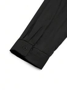 SHEIN Unity Blusa larga con cruce de cordones para mujer tallas grandes