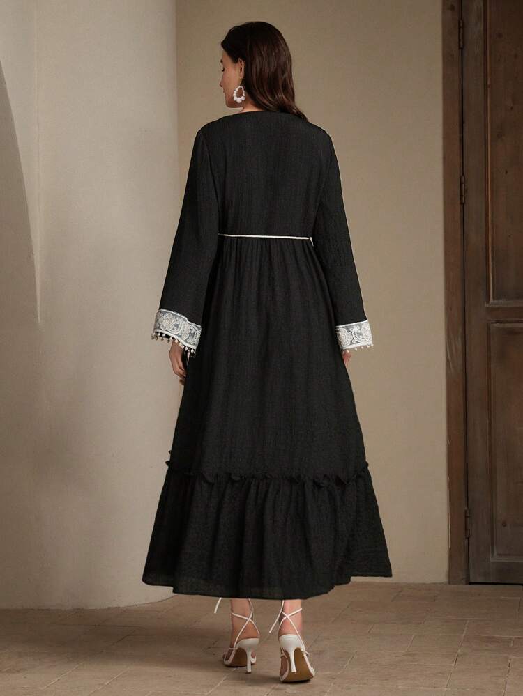 Elegant Festival Midi Dress For Women, Suitable For Spring And Autumn