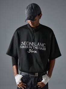 NEON BLANC 男士街头时尚铆钉圆领短袖针织 T 恤