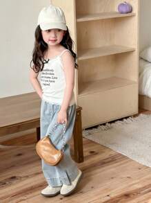 Dazy Kids Young Girls Denim Jeans - Light Wash - View 2