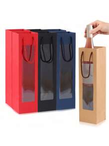 Simple Wine Gift Packaging Bag - Multicolor - View 1