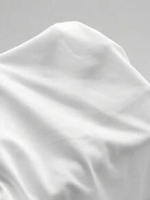 Coolane 适合日常穿着的女士纯色不对称腰带瑜伽短裙 - 白色 - 查看 8