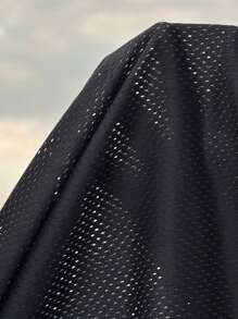 SHEIN Tween Girls' Casual Street Style Sports Letter & Number Print Mesh T-Shirt, Spring/Summer - Black - View 6