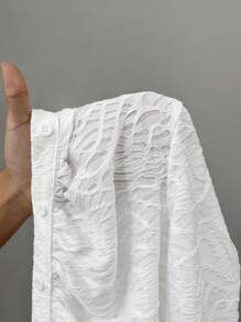 Slaydiva 2025 春夏新款百搭休闲度假邮轮旅行海滩日光浴通勤纹理白色大码女式 T 恤