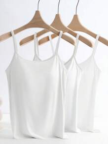 GlowEve 3pcs/Set Anti-Flashing Inclusive Built-In Pad Comfortable Camis