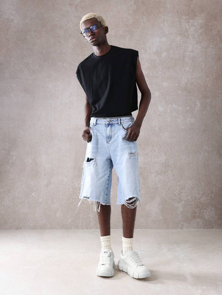 Men Tank Tops Boxy Cut Crop Urban