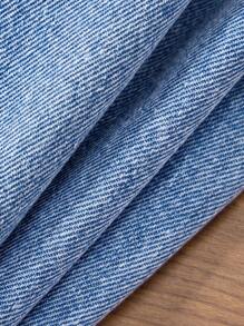 Girls' Campus Style All-Match Versatile Flower Waist Jeans Summer Holiday - Light Wash - View 3