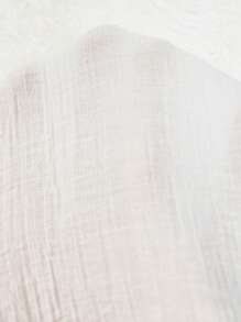 Linhara 大码女式花卉刺绣休闲衬衫，上衣适合派对、聚会、街头、春季、夏季、圣帕特里克节、复活节、春假、波西米亚风节日 - 白色 - 查看 8