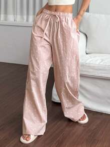 DAZY Spring Star Print Loose Pajama Pants, Fall - Pink - View 3