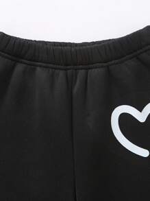 SHEIN Genkimix Kids 2 件套年轻女孩休闲多色套头连帽衫和运动裤，百搭混搭套装，适合搭配各种夹克、外套 - 彩色 - 查看 7