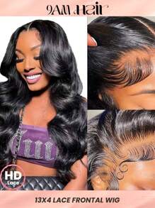 Body Wave 真正瑞士高清蕾丝前部人发假发，带婴儿头发预拔 13x4 蕾丝前部假发，适合女士头发 - SNatural - 查看 1