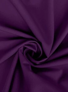 Maweii Vestido largo con cinturón y cuello asimétrico de línea A para mujer de talla grande - Morado - Ver 7