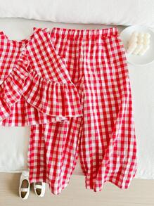 SHEIN LMoss Kids LMoss Young Girls Sets - Red - View 5