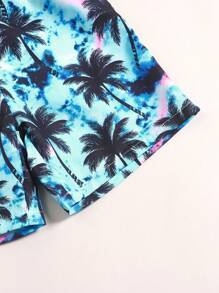 年轻男孩休闲短袖衬衫和短裤套装，时尚夏季服装 - 彩色 - 查看 6