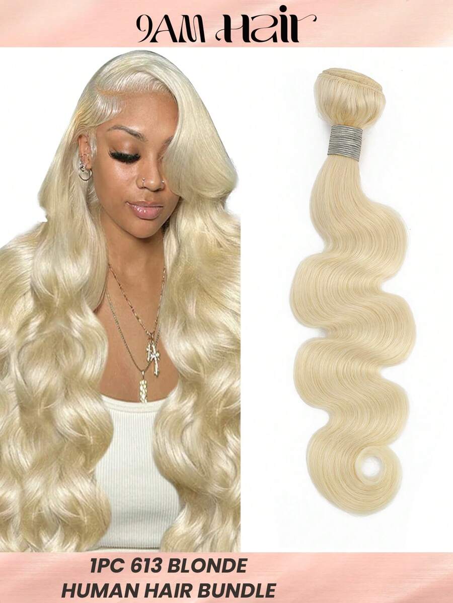1入組身體波浪狀613金色人髮束擴展,10-22英寸