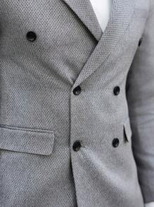 Calvornis Plus Size Men's Minimalist Fashion Summer Suit - Jacket And Pants - Dark Grey - View 7