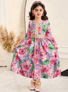 SHEIN Golden Woven Matching Family Vacation Wedding Guest Holiday - Pink - View 3
