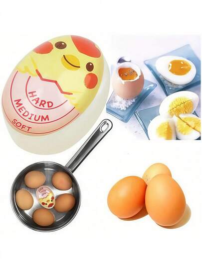 1pc Color Changing Egg Timer - Accurately Measure Hard And Soft Boiled Eggs With Sensitive Indicator,Color Changing Indicator Tells When Eggs Are Ready