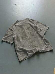 Manfinity Dauomo 男士树枝印花圆领短袖休闲百搭 T 恤 - 白色 - 查看 2