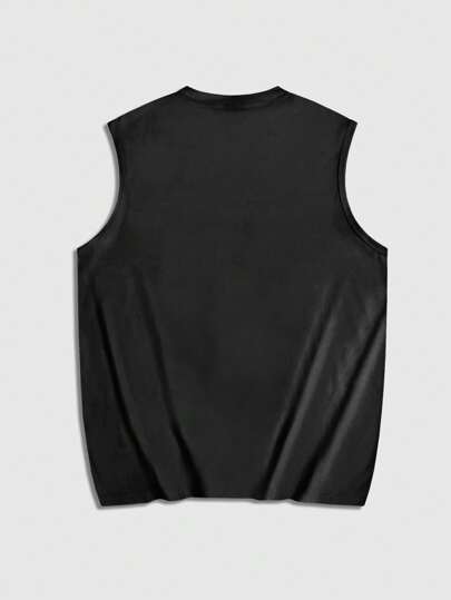 Débardeur avec imprimé portrait pour hommes, convient pour le port quotidien au printemps/été