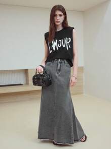 MOTF STUDIO LETTER GRAPHIC BOXY T-SHIRT
