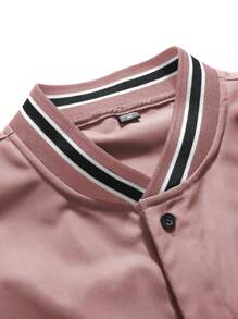 Manfinity Campus Court Short Sleeve Shirt, Simple & Fashionable, Men Summer Baseball Shirt - Pink - View 3