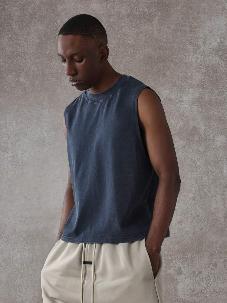 Essential Raw Edge Muscle Tank Top