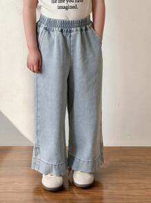 Dazy Kids Young Girls Denim Jeans - Light Wash - View 5