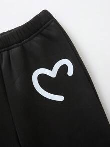 SHEIN Genkimix Kids 2 件套年轻女孩休闲多色套头连帽衫和运动裤，百搭混搭套装，适合搭配各种夹克、外套 - 彩色 - 查看 8