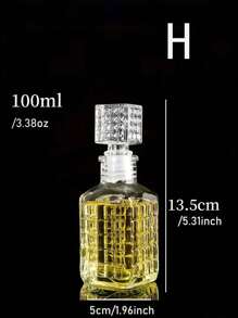 Cirelle 1Pc Vintage Split Bottle, Crystal Empty Refillable Home Table Decoration Bottle,Creative Mini Bottles Clear Transparent Glass Carving Bottle,Travel Perfume Liquid Bottle(1.69oz/50ml And 3.38oz/100ml Available), Rama Table Decor, Bedroom Supplies, Housewarming Gift, Travel Essentials, Gifts For Women/Girls/Girlfriend