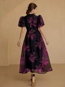 Aveloria Rosie 法式复古浪漫摩登女孩欧根纱印花情人节长袖女装优雅时尚风格全身印花夏季春秋季