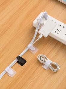 SHEIN Paquete de 10 piezas/20 piezas/30 piezas Organizador de cables, sujetacables portátil, organizador de cables con cierre de gancho y bucle para el hogar y la oficina