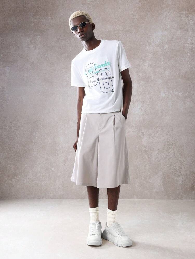 Varsity Loose Fit Number Print T-Shirt