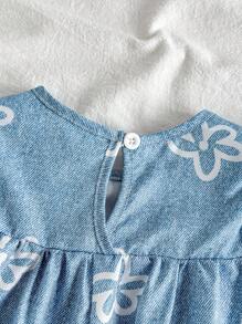 Vintaside Kids 1 件女婴休闲可爱花卉印花连衣裙 - 彩色 - 查看 6