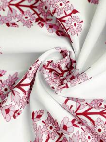 Aveloria Modichic Váy chữ A hở lưng in hoa thanh lịch theo phong cách Pháp sang trọng dành cho nữ - Màu tím hoa cà - Xem 6