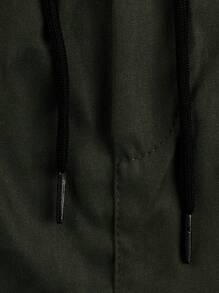 Manfinity Homme Quần âu nam trơn màu, quần thời trang tối giản phù hợp với phong cách đường phố mùa hè, mùa thu - xanh quân đội - Xem 5